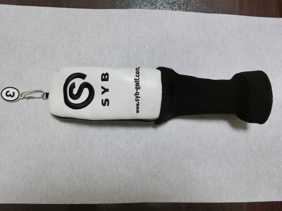 ★☆SYB/ヘッドカバー/UT用/白X黒X刺繍/綺麗☆★Q49拍卖