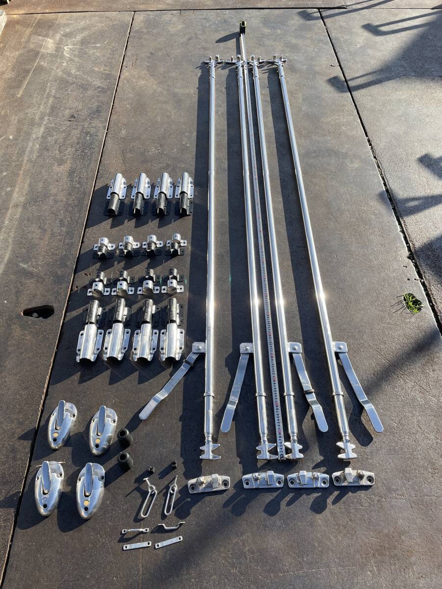 ハンドルセット★2735mm★観音扉用★ステンレス製★Φ34★4本セット★58点★即決★デコトラ★ヨ8K2735拍卖