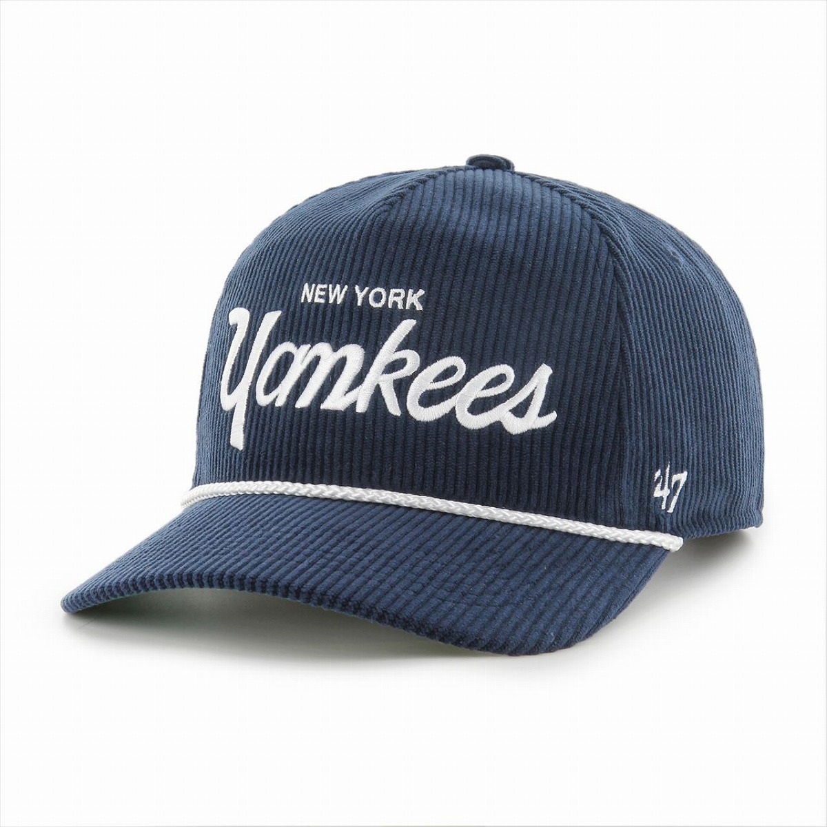 47 キャップ ニューヨーク・ヤンキース 47BRAND 秋冬 ブランド YANKEES CROSSROPE HITCH コーデュロイ 紺 ネイビー 拍卖