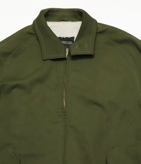 CJ40マクレガーMcGREGORアメリカ古着アメリカ製ドリズラージャケット70’SビンテージLポリエステルジャケット緑系アクリルボア裏地オールド拍卖