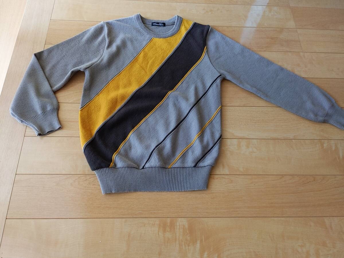 即決●送料無料 【★おしゃれ! 個性柄★長袖セーター】レディース S ■ベージュ/茶ブラウン/オレンジ●ウール混拍卖