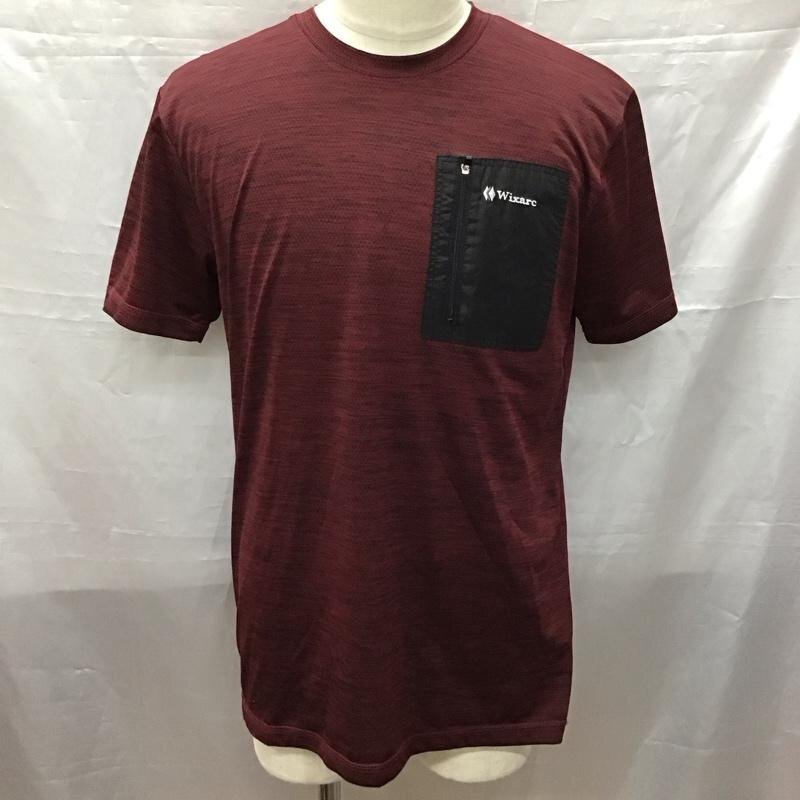 USED LL 古着 Tシャツ 半袖 WIXARC クルーネック スポーツウェア T Shirt えんじ / ワインレッド / X 黒 / ブラック / 10115545拍卖