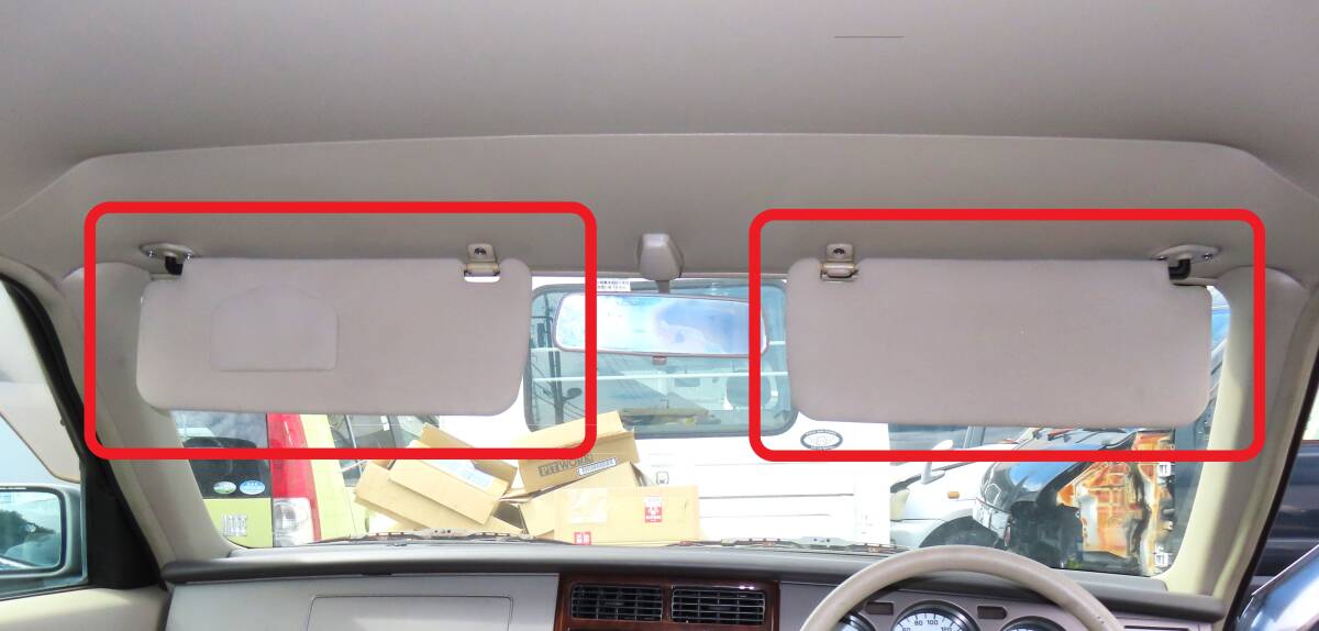 H12 GF-RHNB14 RFNB14 ラシーン RASHEEN 4WD AT SR18 後期 純正 室内 サンバイザー 左右 SET 内装 ベージュ / 110628km拍卖