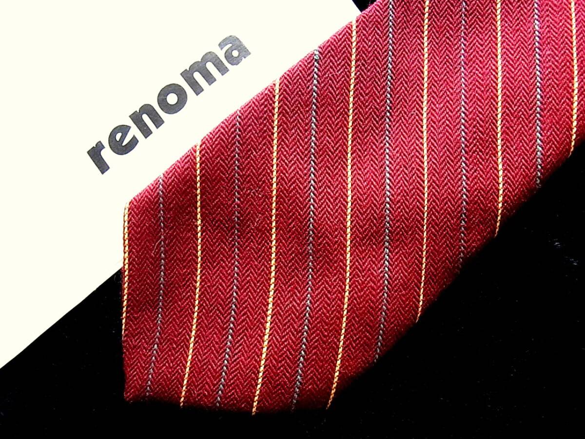 ★*:.*:【美品】WL0890☆【ウール50%】レノマ・ネクタイ拍卖