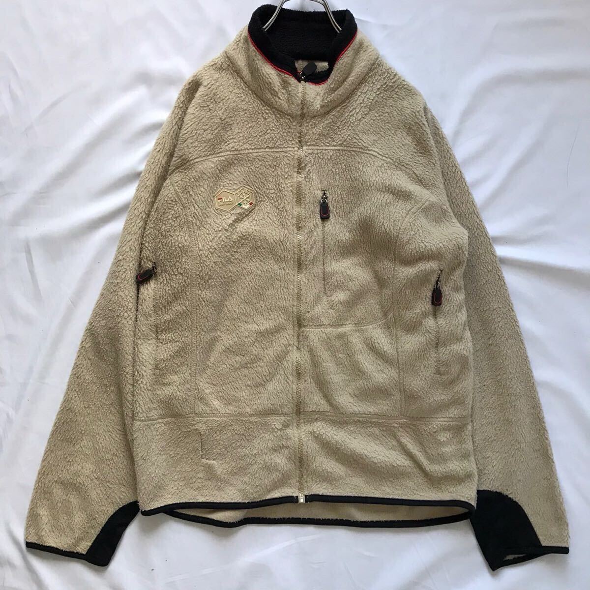 fila フリースジャケット FILA アイボリー色 FILA拍卖