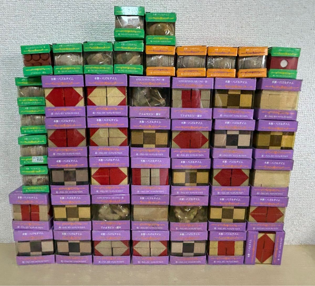 レトロ ハナヤマ 木製パズル パズルタイム 47個 未使用 当時物拍卖