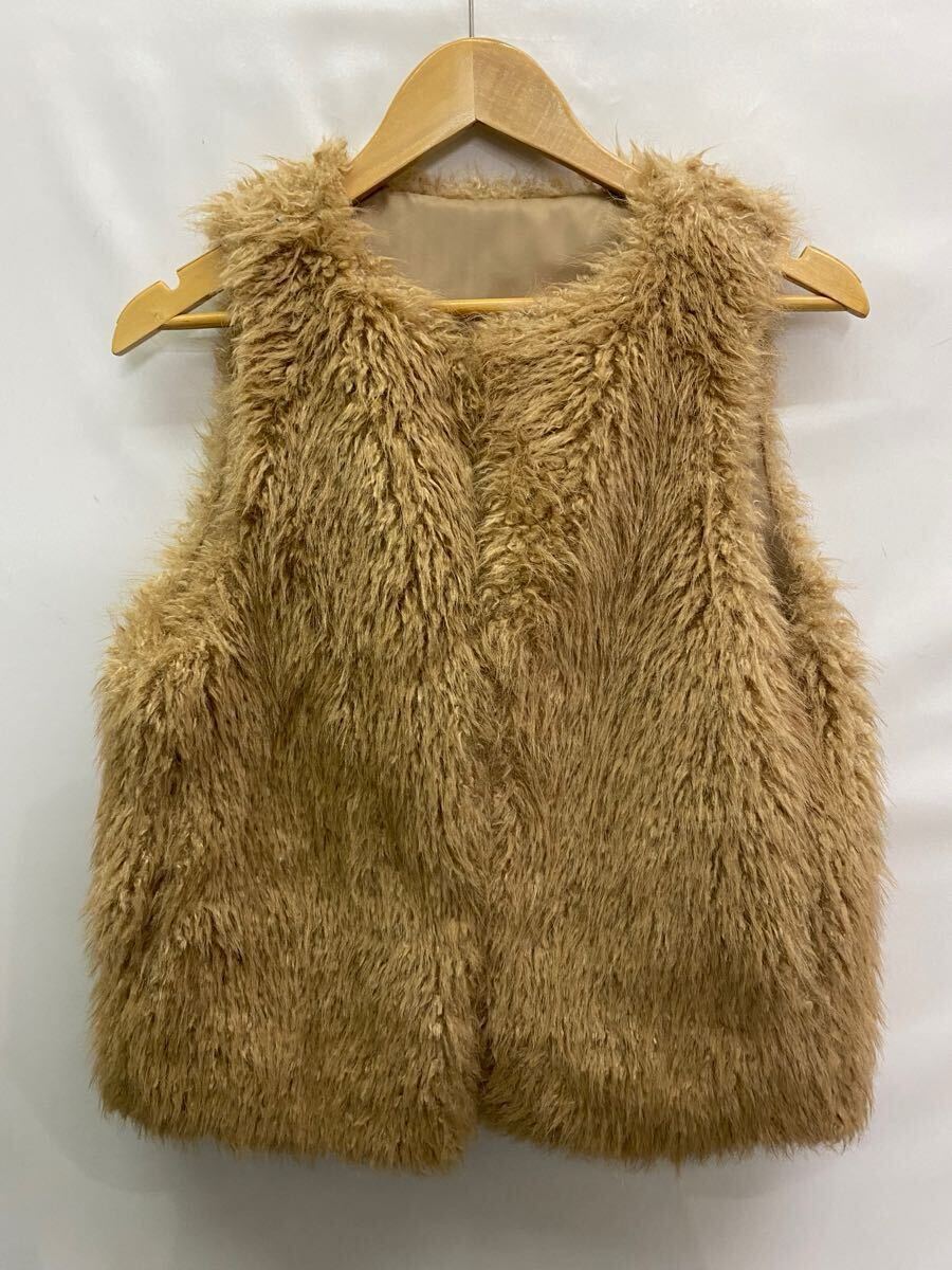 【ANAYI】アナイ フェイクファージレベスト 38 ポリエステル ベージュ 無地 102327-10-090-11 34拍卖