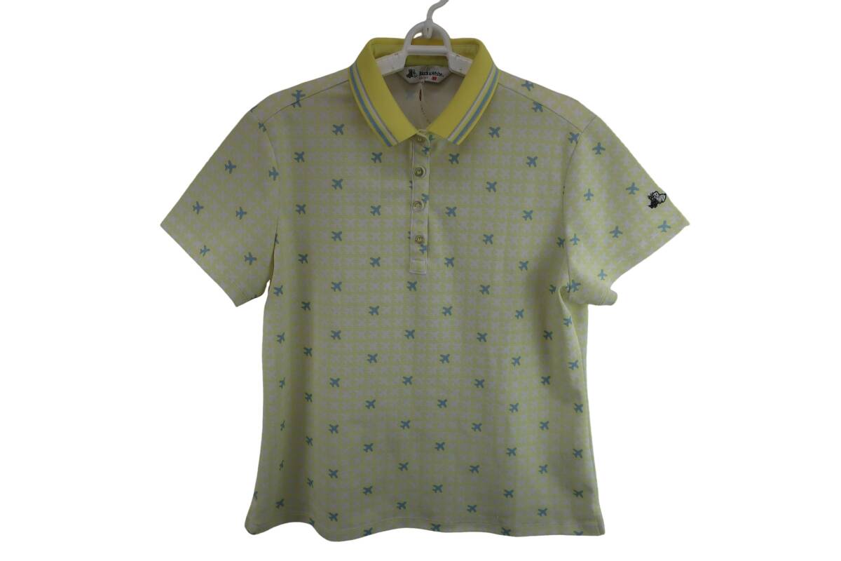 【30%オフ】Black & White(ブラック&ホワイト) ポロシャツ 黄色 レディース LL ゴルフ用品 2411-0193 中古拍卖