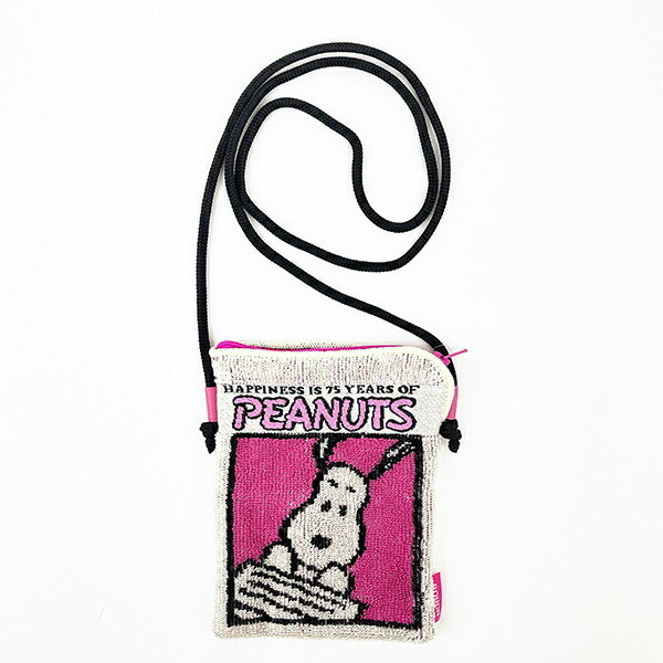 スヌーピー PEANUTS 75th どっとポーチ ショルダーミニサイズ ピンク SNOOPY拍卖