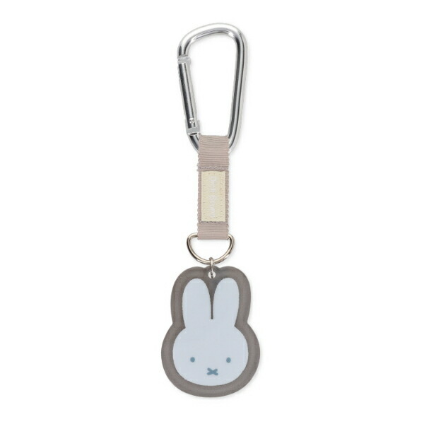 ミッフィー miffy フェイス カラビナ付きアクリルキーホルダー(グレー)拍卖