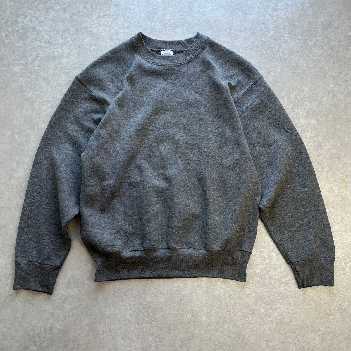 90s BVD 無地スウェット ヴィンテージ USA製 グレー トレーナー Mサイズ拍卖