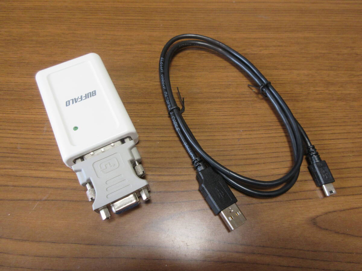 【中古③】Buffalo GX-DVI/U2C USB to DVI to VGA ディスプレイ増設アダプター拍卖