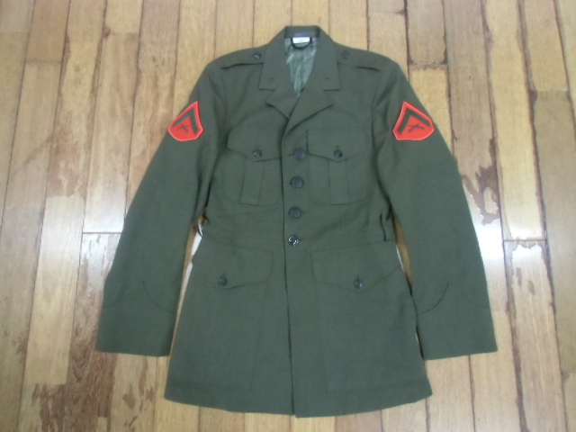 H-12 ミリタリー サバゲー コンバット 米軍放出品 US 実物 USMC MARINE 海兵隊 ドレス ジャケット コート コスプレ 制服 37Rサイズ拍卖