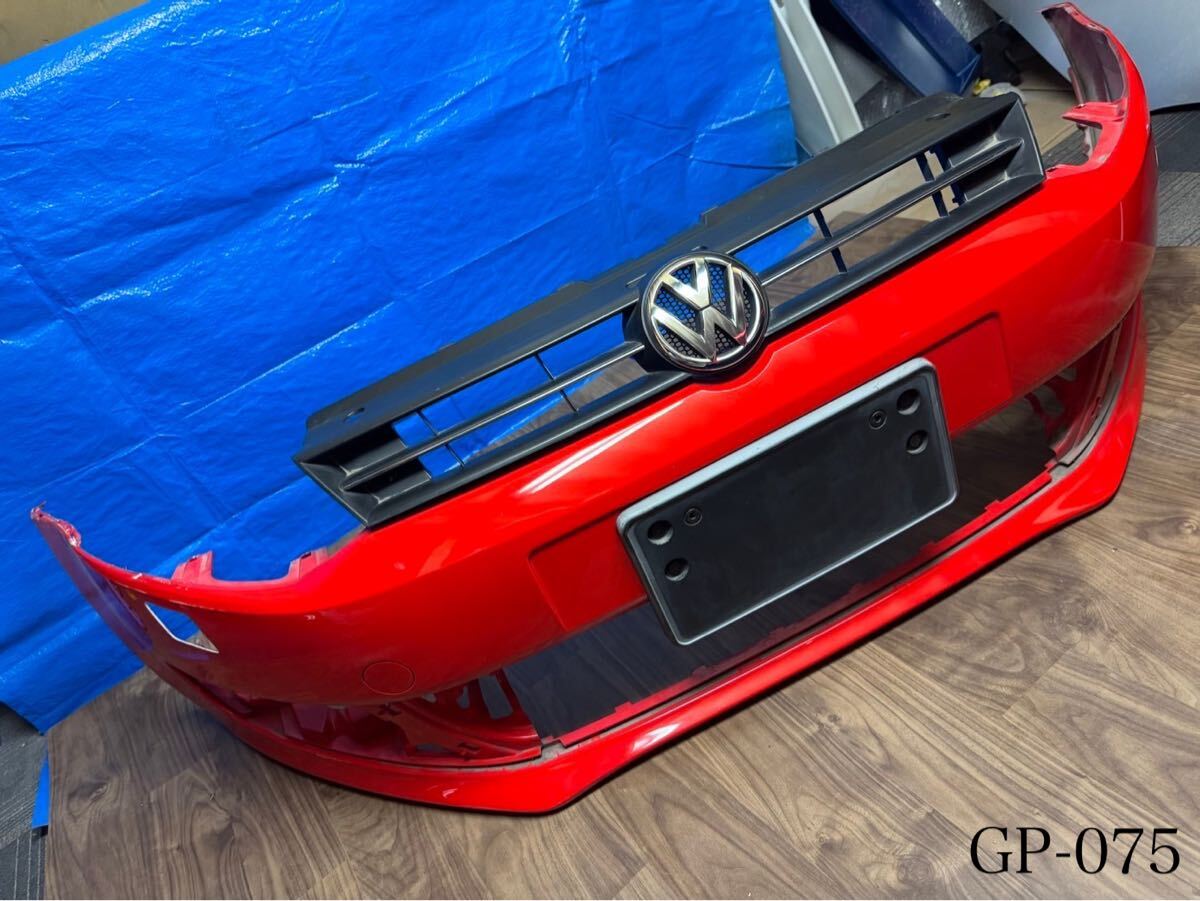 075【フォルクスワーゲン:ポロ】フロントバンパー 6R レッド系 ※西濃運輸発送着払い※営業所止め拍卖