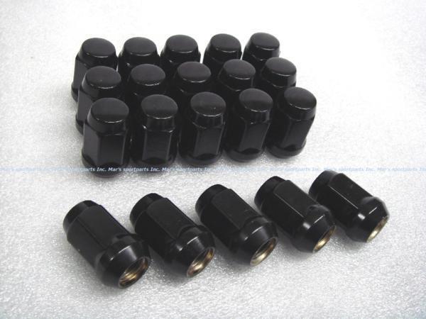 送料無料 (沖縄・離島除く) 1/2インチ ホイールナット マットブラック(袋) 20個セット フォード エクスプローラー・タウンカー拍卖