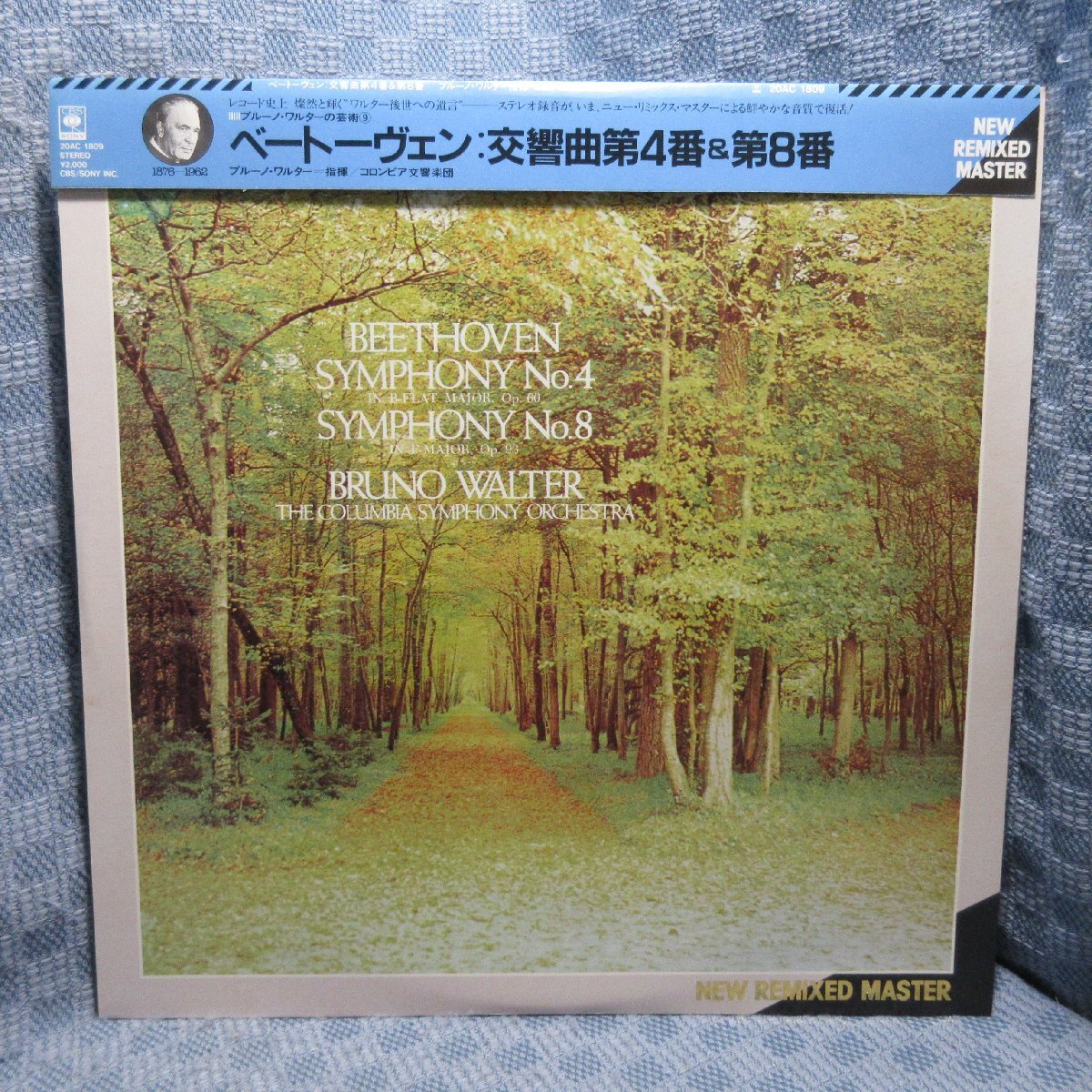 VA352●20AC-1809 ブルーノ・ワルター/コロンビア交響楽団「ベートーヴェン:交響曲第4番&8番」LP(アナログ盤)拍卖