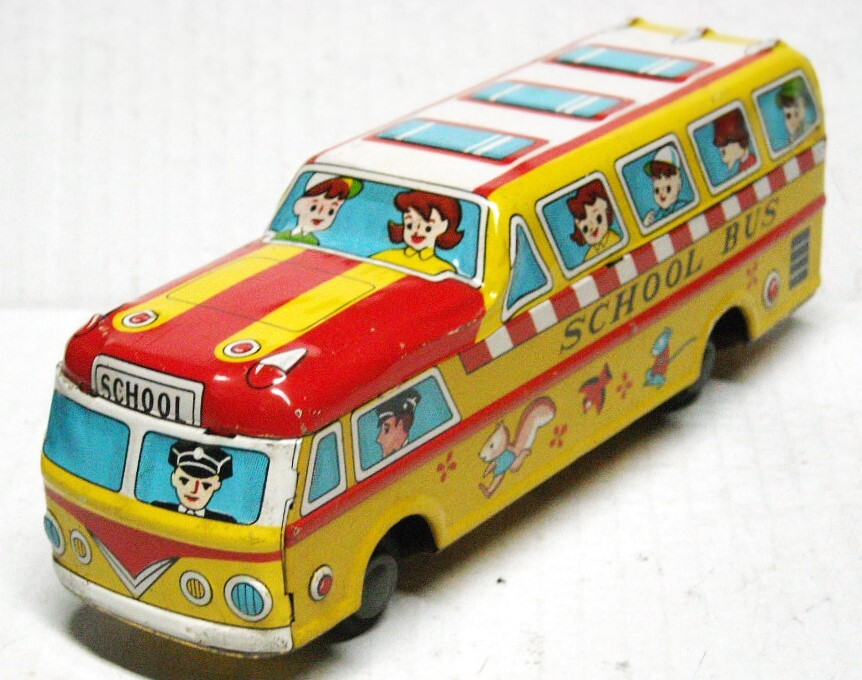 スクールバス フリクション動力*1960年代の日本製拍卖