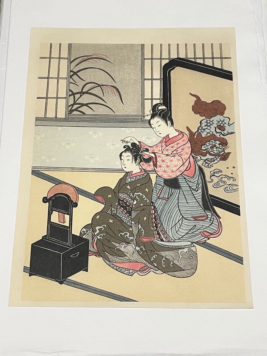 即決!真作 鈴木春信/美人画 浮世絵の木版画③(検索=北斎 広重 歌麿 栄之 国芳 豊国 国貞 英山 英泉 芳年 暁斎 清方 金魚 ネコ 猫 犬)拍卖