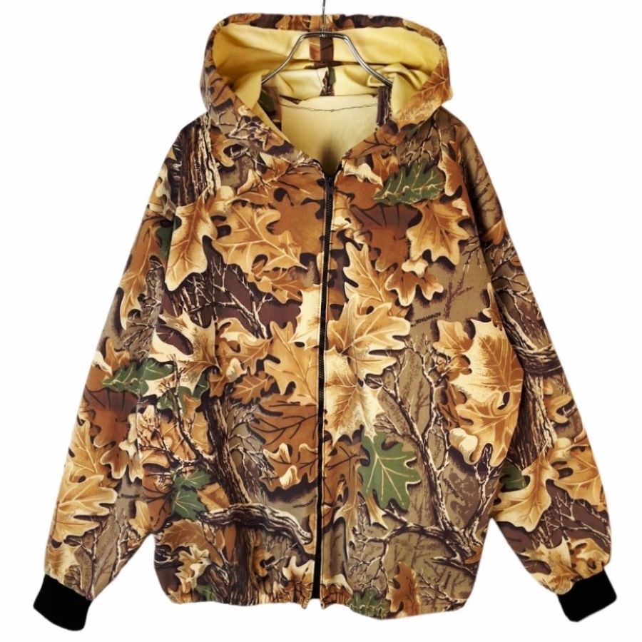 ヴィンテージvintageナイロンジャケットフーディハンティングジャケッットrealtreeリアルツリーカモ迷彩ADVANTAGEアウトドア40712拍卖