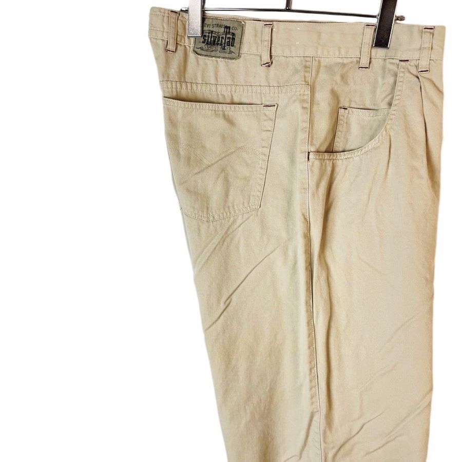 リーバイスLevi'sシルバータブSILVERTABデニムパンツバギーデニムBAGGYベージュvintageヴィンテージ40709拍卖