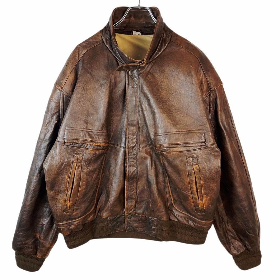 M.Julian本革リアルレザージャケット革ジャンライダーススタンドカラードッグイヤーカラーBIKEバイクモーターサイクル茶色ブラウン40813拍卖