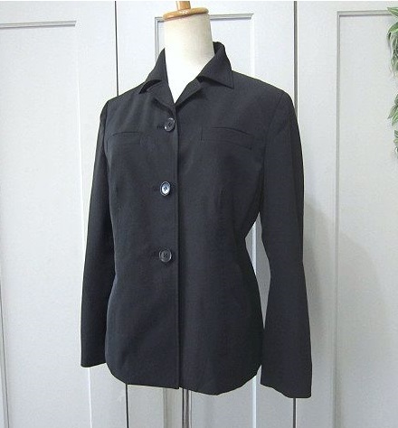 コムサデモード COMME CA DU MODE ジャケット 裏キュプラ 黒 日本製 クリーニング済 拍卖