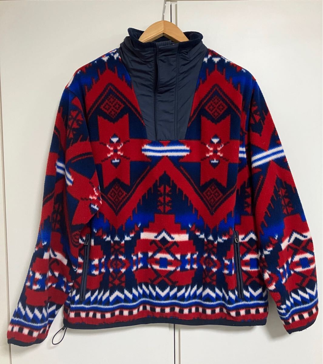Polo by Ralph Lauren(ポロバイラルフローレン)のネイティブ柄プルオーバーフリースジャケット Lサイズ 送料無料拍卖