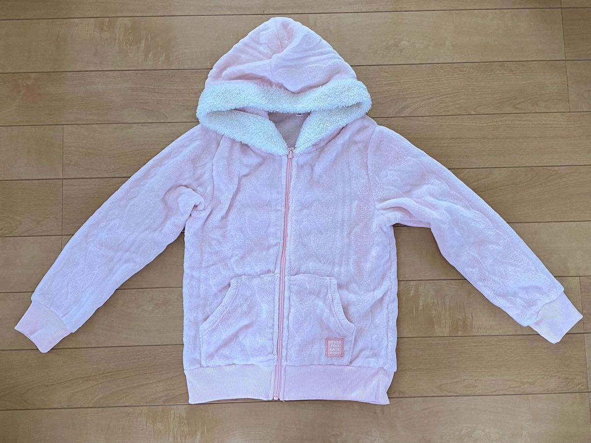 【140cm】★トップバリュー キッズ ジュニア 女の子用 アウター 上着 フード付き パーカー★拍卖