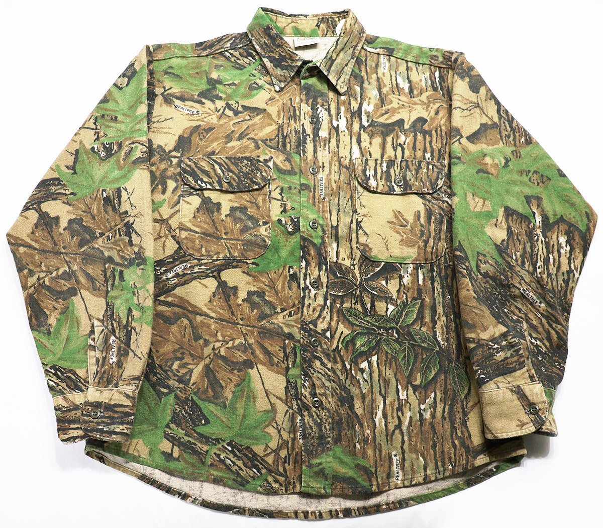 FIVE BROTHER (ファイブブラザー) CHAMOIS CLOTH SHIRT - REAL TREE CAMO - / USA製 シャモアクロスシャツ リアルツリーカモ size L拍卖