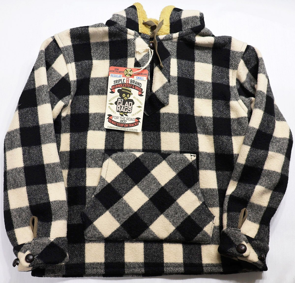 BARNSTORMERS (バーンストーマーズ) Side-Zip Pullover Hoodie “WETBACK” / ウェットバック パーカー J17-01BP 未使用品 size S拍卖