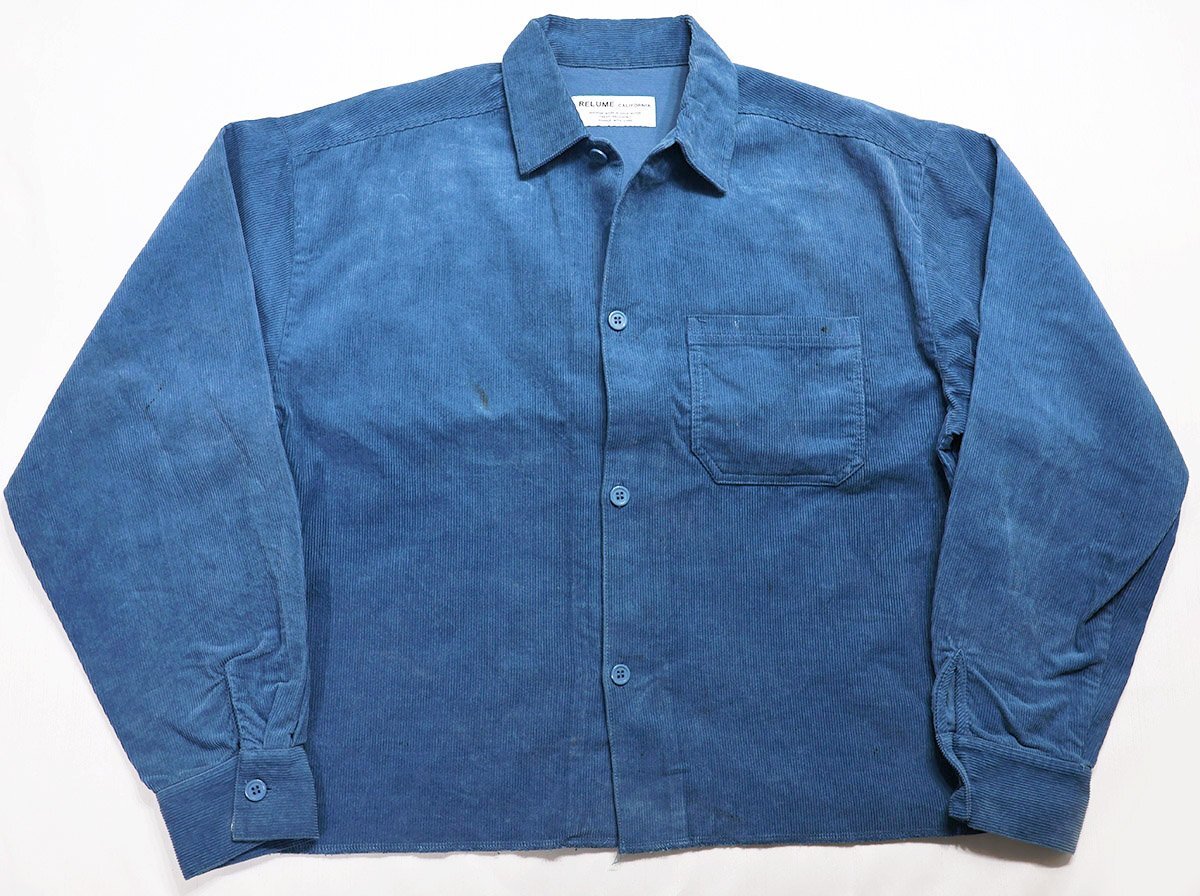 JOURNAL STANDARD relume (ジャーナルスタンダード レリューム) CORDUROY SHIRT / コーデュロイシャツ ブルー size M拍卖