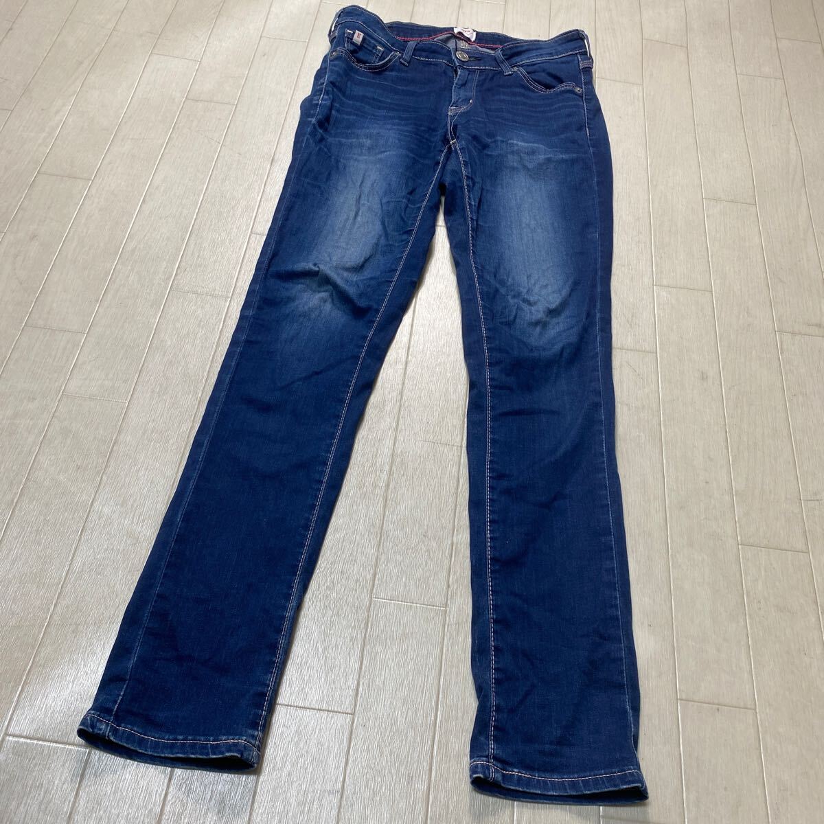 4040☆ EDWIN エドウィン ボトムス パンツ デニム ジーンズ ジーパン レディース 27 ブルー拍卖