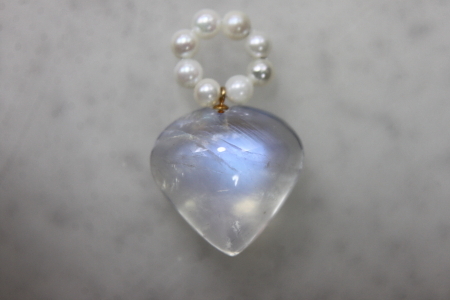 18金、ベビーパール、ブルームーンストン、ペンダント拍卖