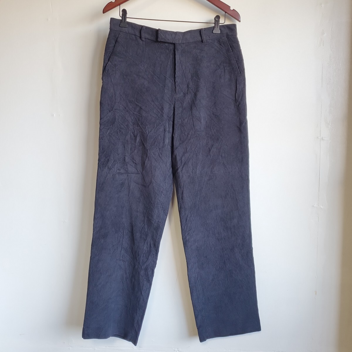 C109◆【32×32】PERRYELLIS コーデュロイパンツ 細畝 黒 ブラック 中古 USED アメリカ古着拍卖