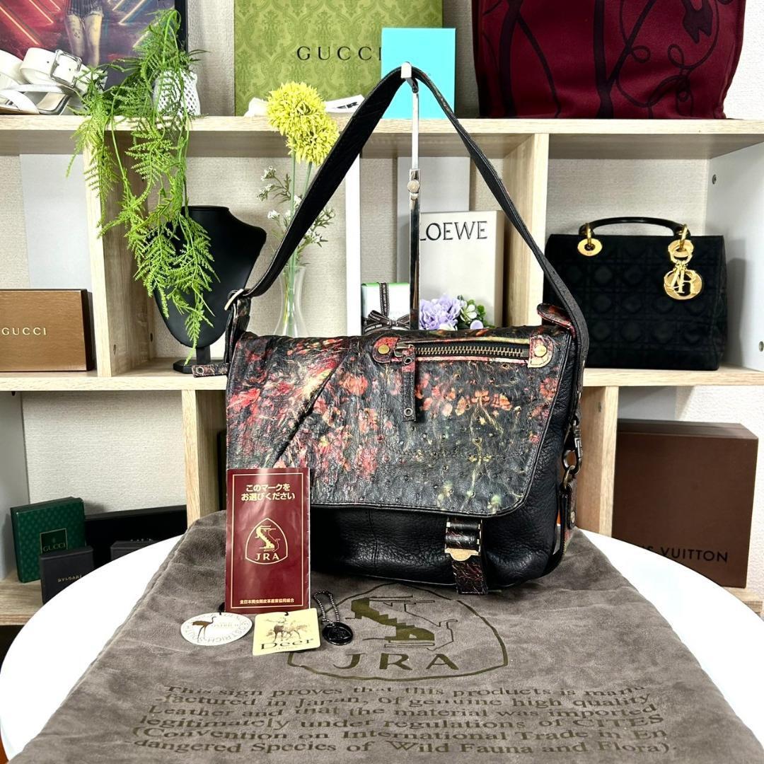 未着用 coto ライダース デザイン バッグ オーストリッチ JRA認定拍卖