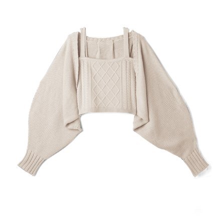 新品 グレイル an1217 ボリュームスリーブ カーディガン ニット キャミ 2点セット アンサンブル セーター 拍卖