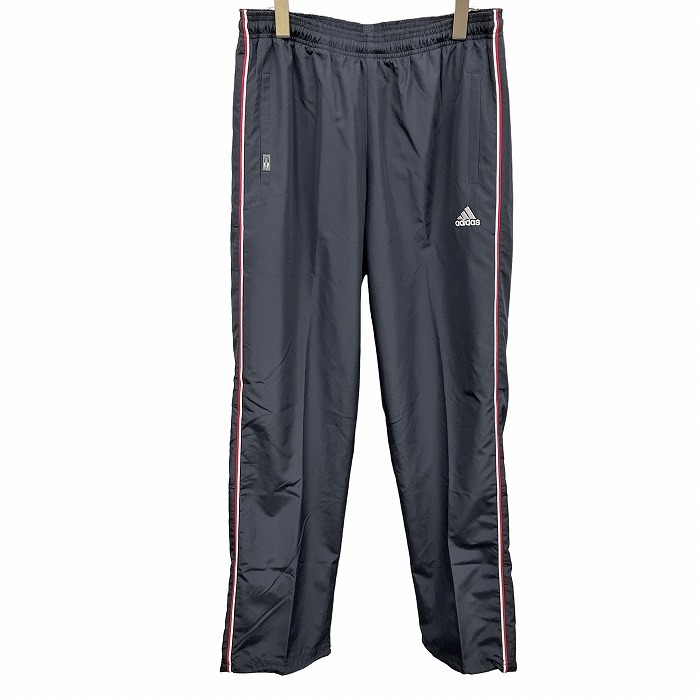 アディダス テーパード パンツ メッシュ裏地 ウエストゴムと調節紐 裾に調節ゴム ポリ100% O XL LL ダークネイビー 濃紺×赤×白 メンズ拍卖