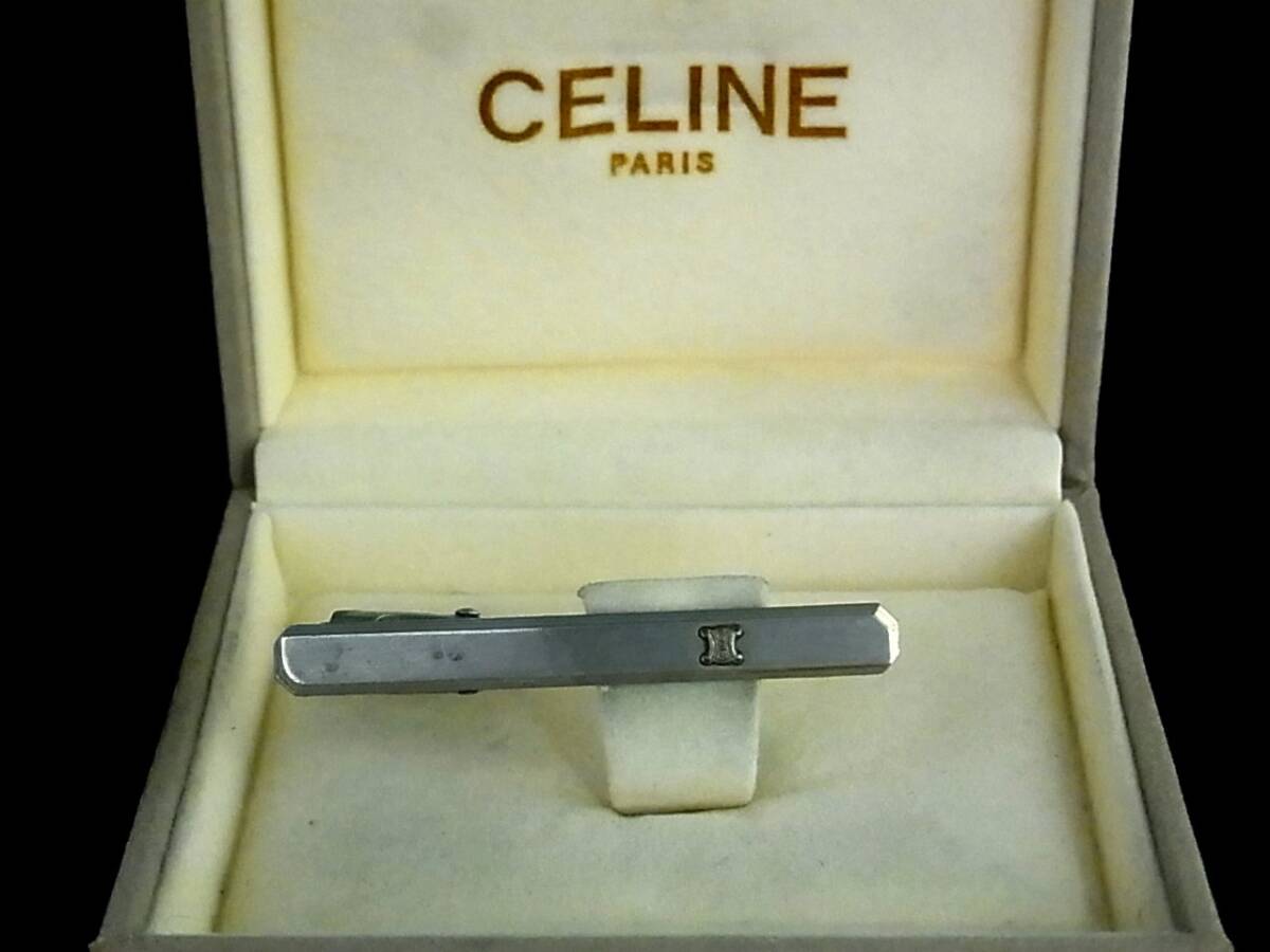 ■№0239■特売③■【シルバー】セリーヌ【CELINE】■タイピン・ネクタイ ピン♪拍卖