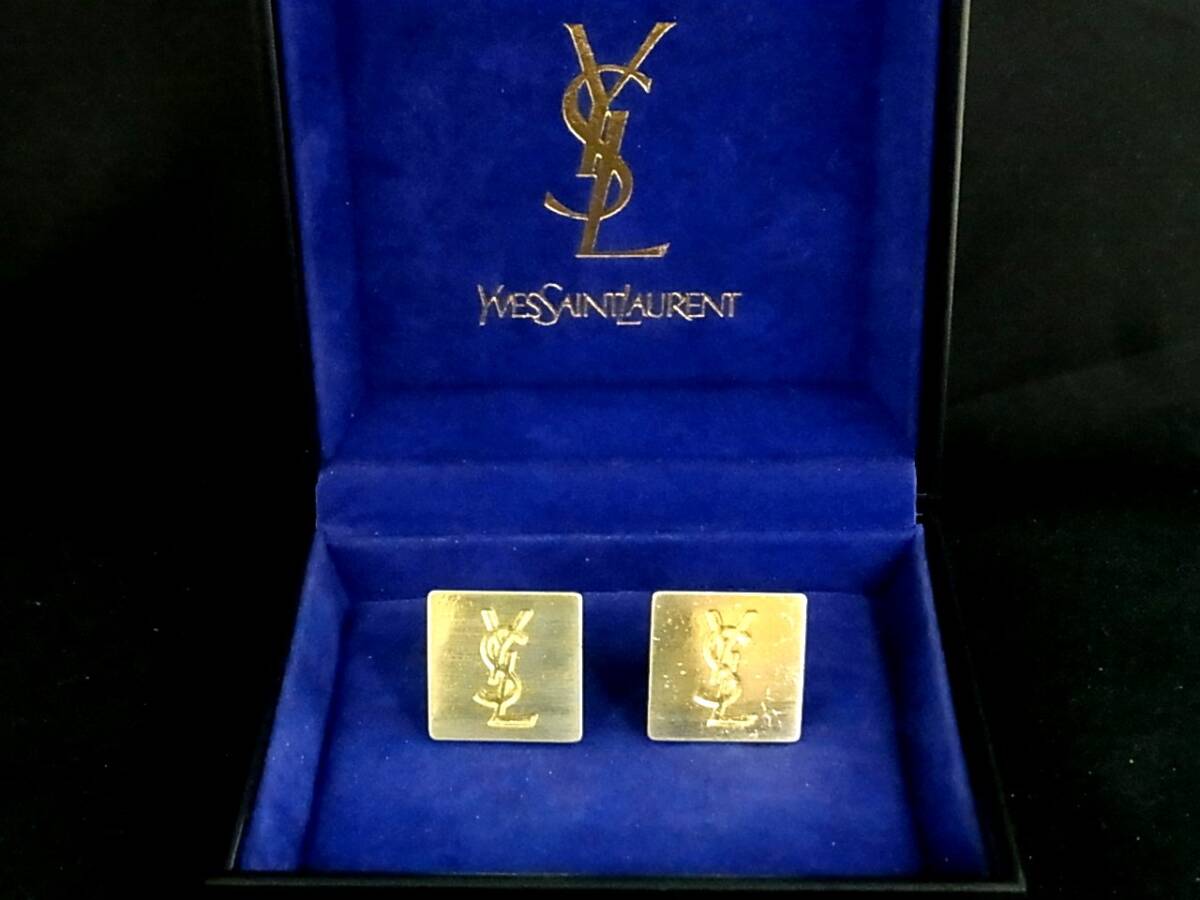 ■№0166■特売③■【ゴールド】【YSL】サンローラン ■カフス♪拍卖