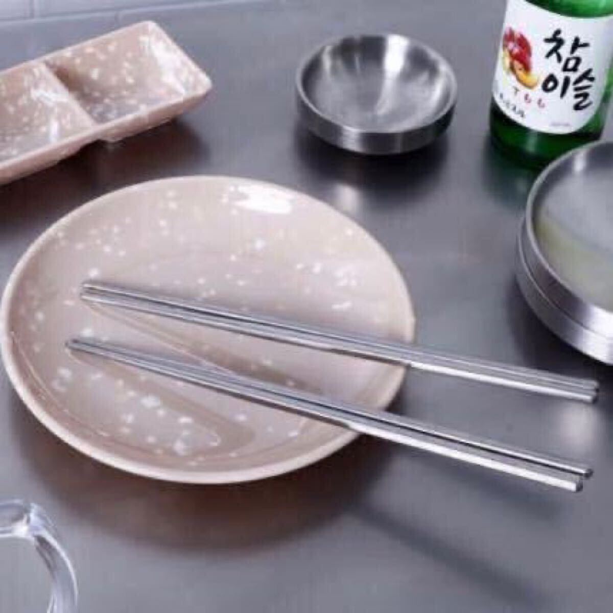 3COINS 【韓国ポチャ】ステンレス箸2個セット×2拍卖