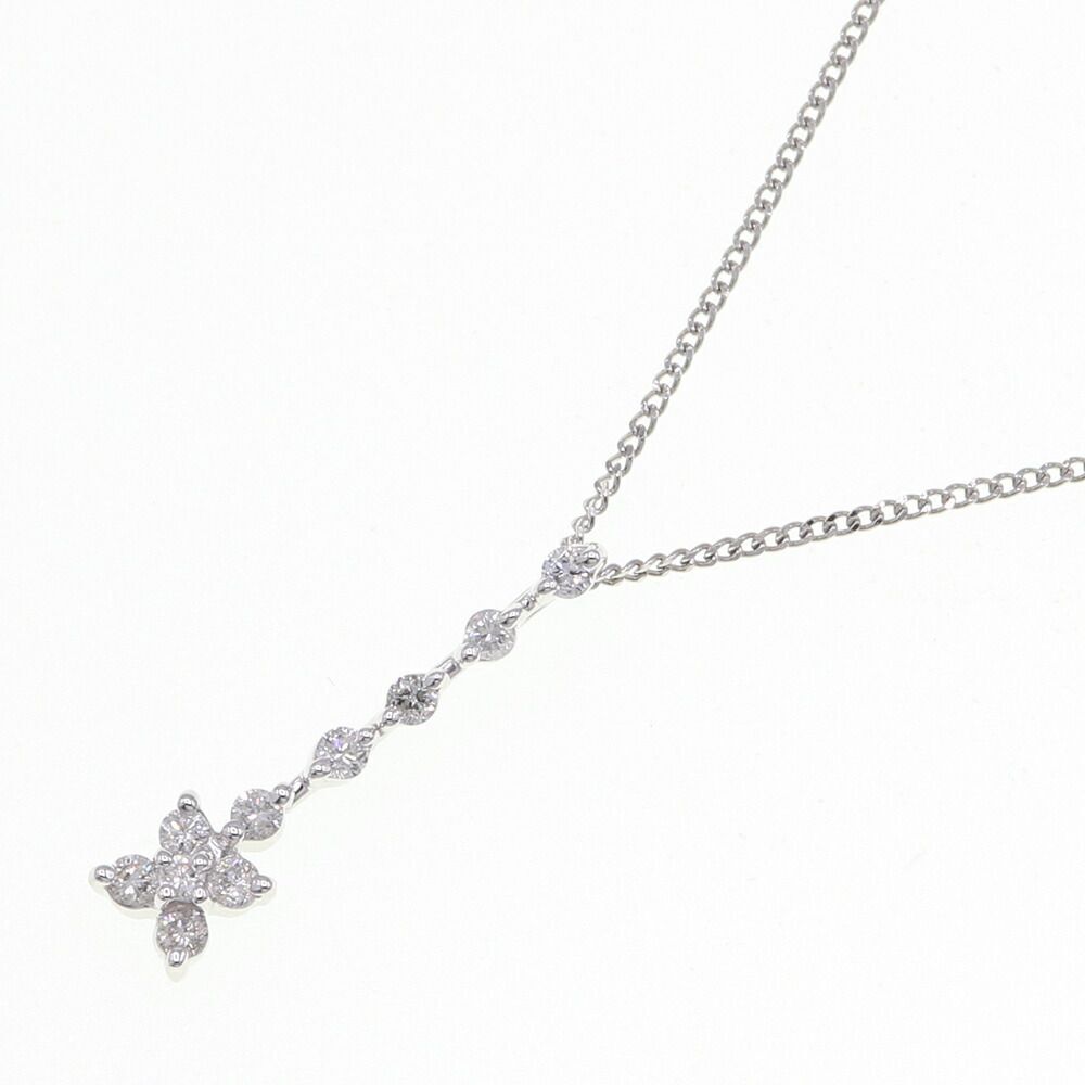 ダイヤモンド ネックレス D0.30ct Pt850 900 中古 アクセサリー ジュエリー 宝石 ペンダント チョーカー拍卖