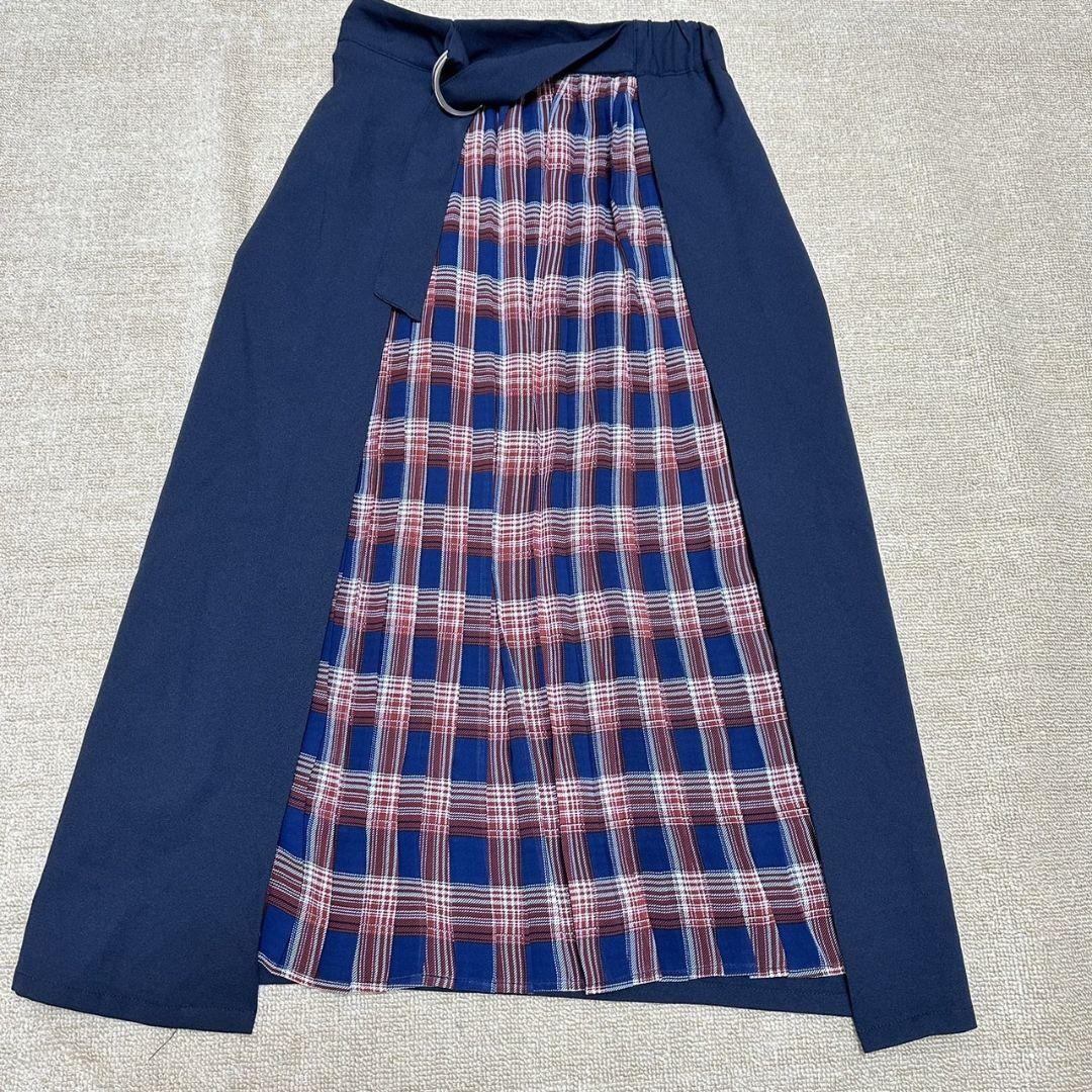 5192【チップクリップ】CHIP CLIP/スカート/Mサイズ/チェック柄/おしゃれ/女性/レディース/ファッション/古着拍卖