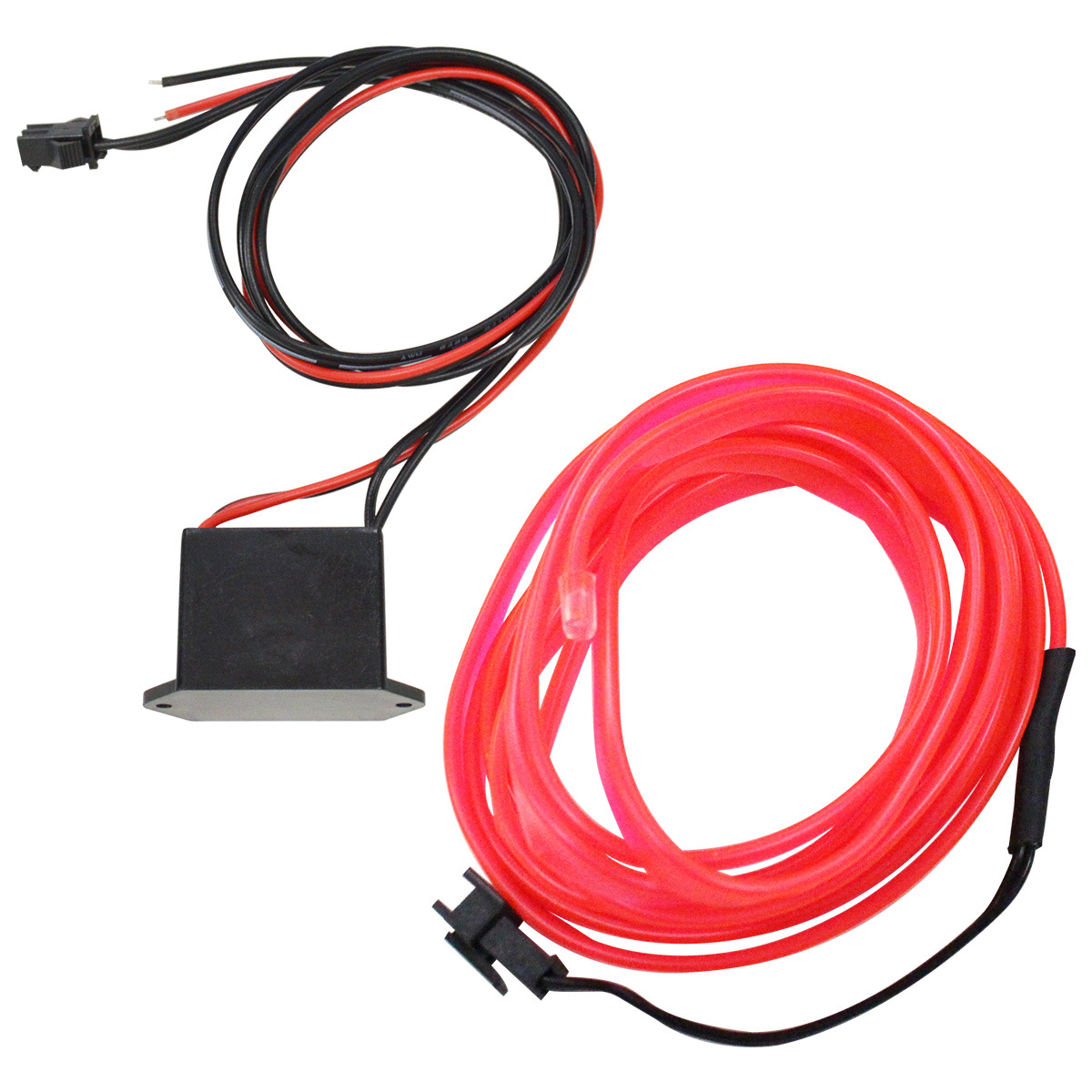 【送料220円】『全長3m ピンク』有機ELチューブ 変形/カット可能 ネオン ワイヤー モール 車内用 リブ付き アンビエントライト 300cm拍卖