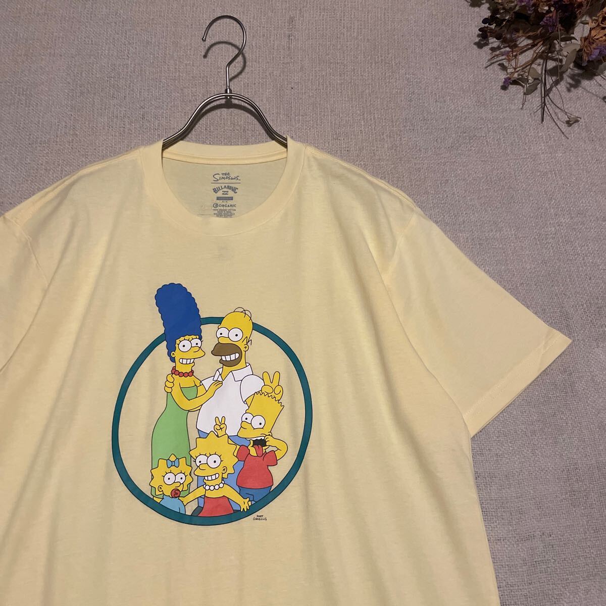 ビラボン シンプソンズ  Tシャツ キャラクター トップス コラボ メンズMサイズ 未使用 美品 半袖 ホーマー マージ プリント 拍卖