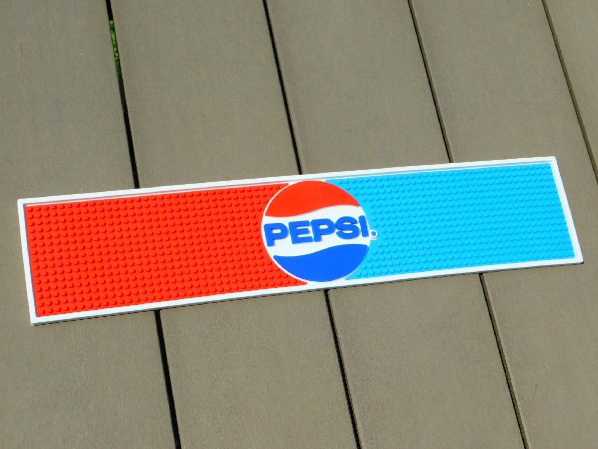 【PEPSI・ペプシ】※《バーマット・レッド×ブルー》 71~87年代ロゴ アメリカン雑貨 アメリカンダイナー拍卖