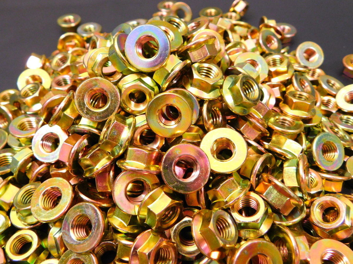 【フランジナットM8・200個セット】※《クロメートメッキ / セレート無し》 リバレル ホイールレストア 旧ボルクメッシュ拍卖