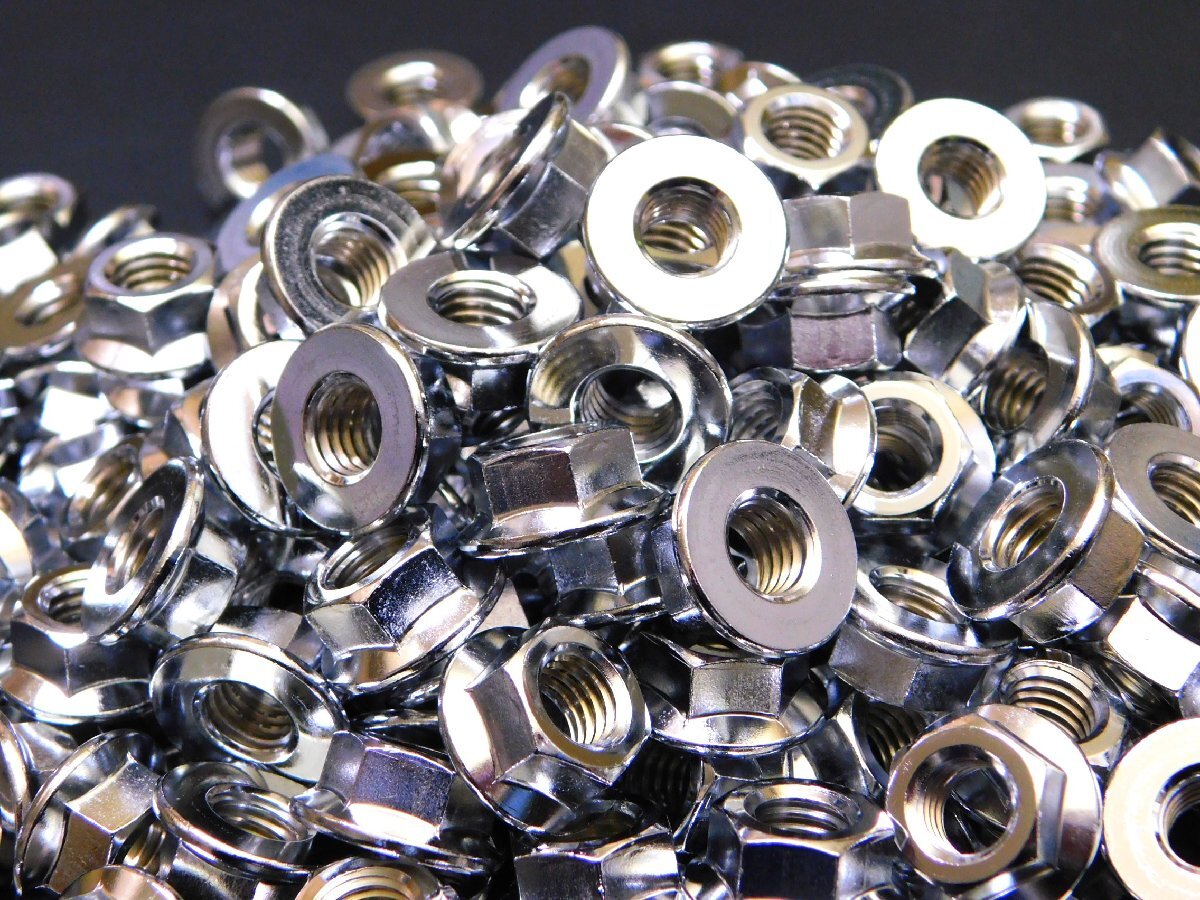 【フランジナットM8・200個セット】※《クロームメッキ / セレート無し》 リバレル ホイールレストア 旧SSR全般拍卖