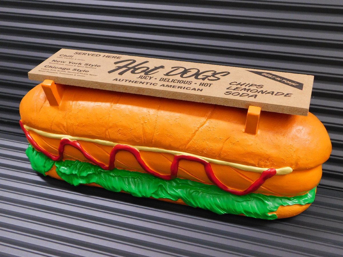 ◆送料\600◆【ホットドック・シェルフ】 壁掛け・平置きでもOK アメリカン雑貨 ディスプレイ 棚 ウォールシェルフ拍卖