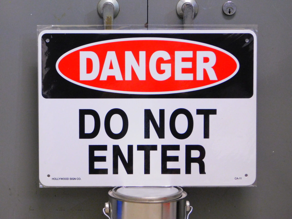 サインプレート CA-11 《立入禁止 DANGER》アメリカ 看板 ガレージ サインボード拍卖