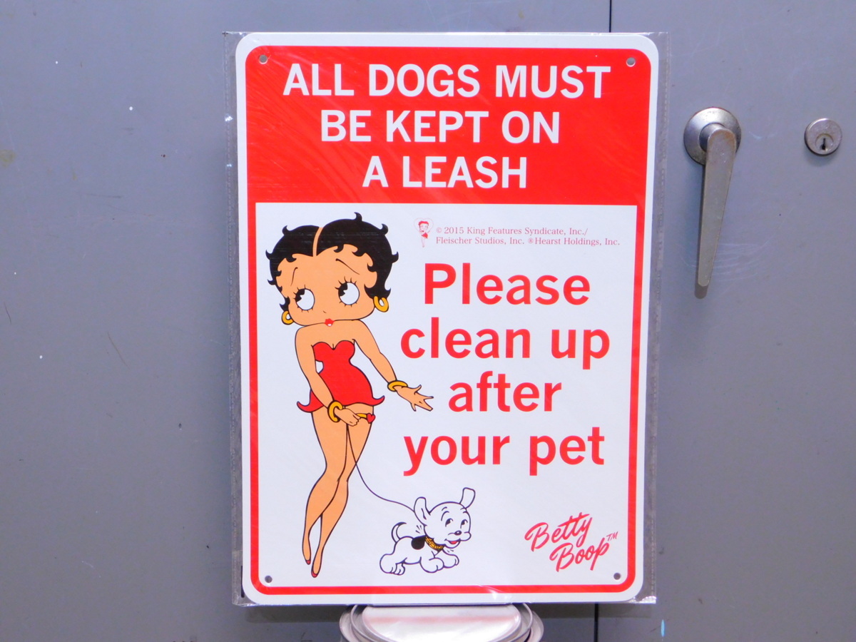 ベティちゃん サインプレート BT-PET《Betty Boop/ペットマナー》 犬 ガレージ 看板 アメリカ 拍卖